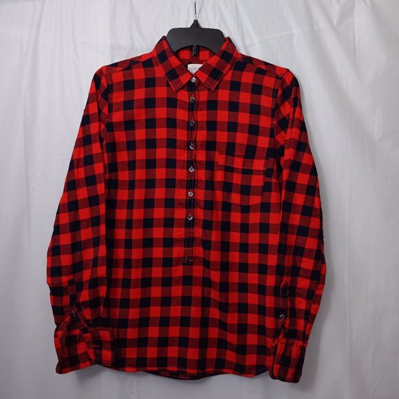 J. Crew Tops - J.CREW PERFECT FIT BUFFALO PLAID STYLE TOP